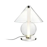 lampe de table en verre transparent fragile - marset