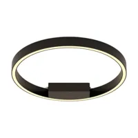 plafonnier anneau en aluminium noir 40 cm rim - maytoni