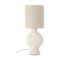 lampe de table en céramique et lin crème