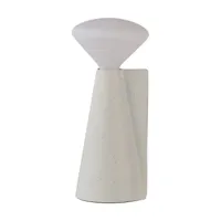 lampe portable en pierre blanche 8 x 19 cm mantle - tala