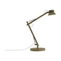 lampe de bureau en métal vert brun 39x19x40cm dedicate - muuto