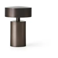 lampe de table portable en aluminium bronze column - audo