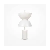 lampe de table en métal et marbre blanc 46x22cm kyoto - maytoni