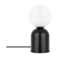 lampe à poser en verre blanc mat et métal noir 15x29cm luoti st - kolorowe kable
