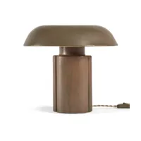 lampe de table en grès brun 31x35cm oliver - serax
