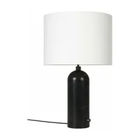 lampe à poser en marbre noir 49 cm gravity - gubi