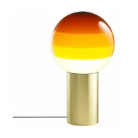 lampe en laiton ambrée 54 cm dipping light - marset