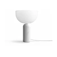 lampe de table en marbre blanc 35 cm kizu - new works