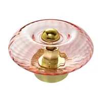 lampe de table en verre rose spinelle 12 x 20 cm grace - elements lighting