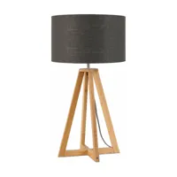 lampe de table gris foncé 59 x 32 cm everest - good & mojo