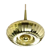 suspension dorée en verre grace - elements lighting