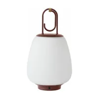 lampe portable en verre maroon 35 cm sc51 lucca - &tradition