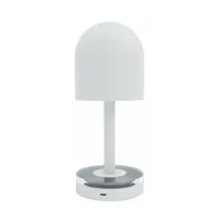 lampe à poser nomade verre et blanc 22 x 9 cm luceo - aytm