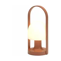 lampe lanterne portable terracotta 12 cm followme - marset